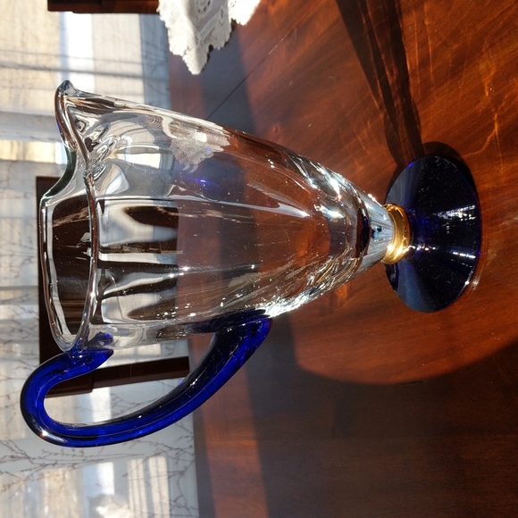 Vintage Romania Crystal Pitcher - Picture 3 of 10